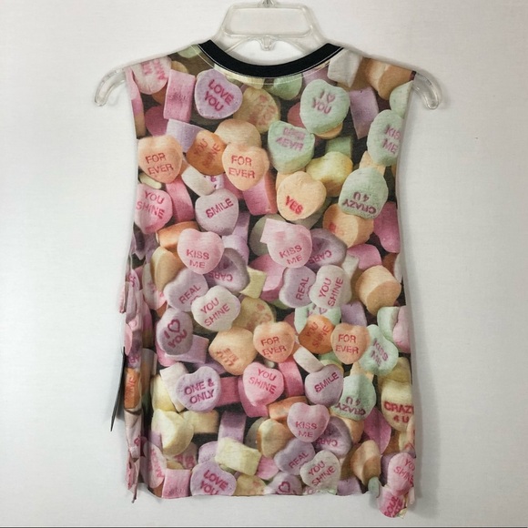 Chaser New Candy Print Sweet Hearts tee S - Picture 6 of 9